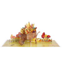 Pumpkin Wheelbarrow Halloween Greeting Card