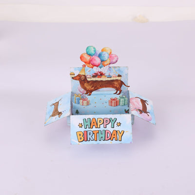 Dog Birthday Box Card