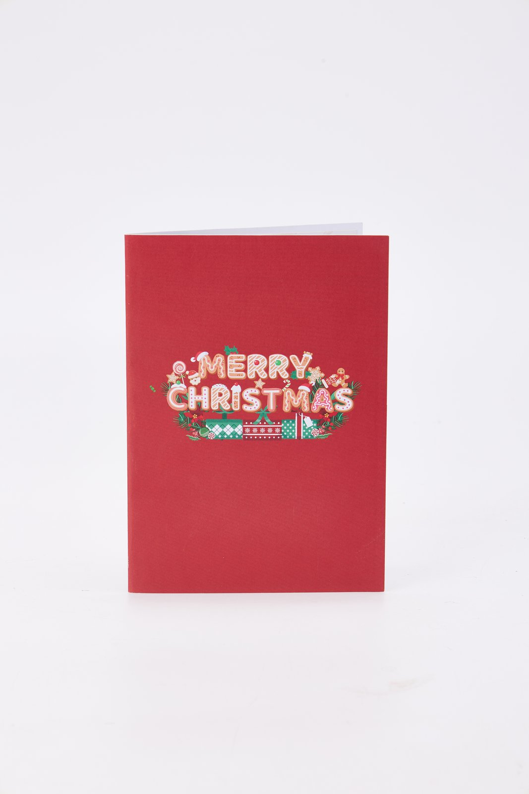 Christmas Happy Floral Wreath Greeting Card