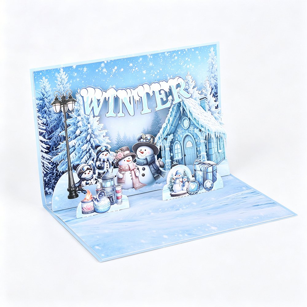 Winter Snowman Greeting Card