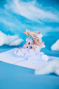 Crescent Moon Koala 3D Pop Up Card