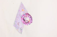 Purple Orchid Floral Wreath 3D Pop Up Card
