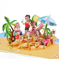 Tropical Beach 3D Pop Up Card