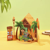 Hawaiian Beach Cottage 3D Pop Up Card