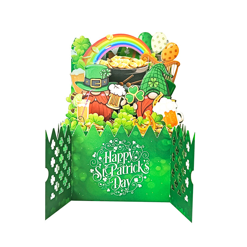 St. Patrick's Day Double Door Flower Box Card