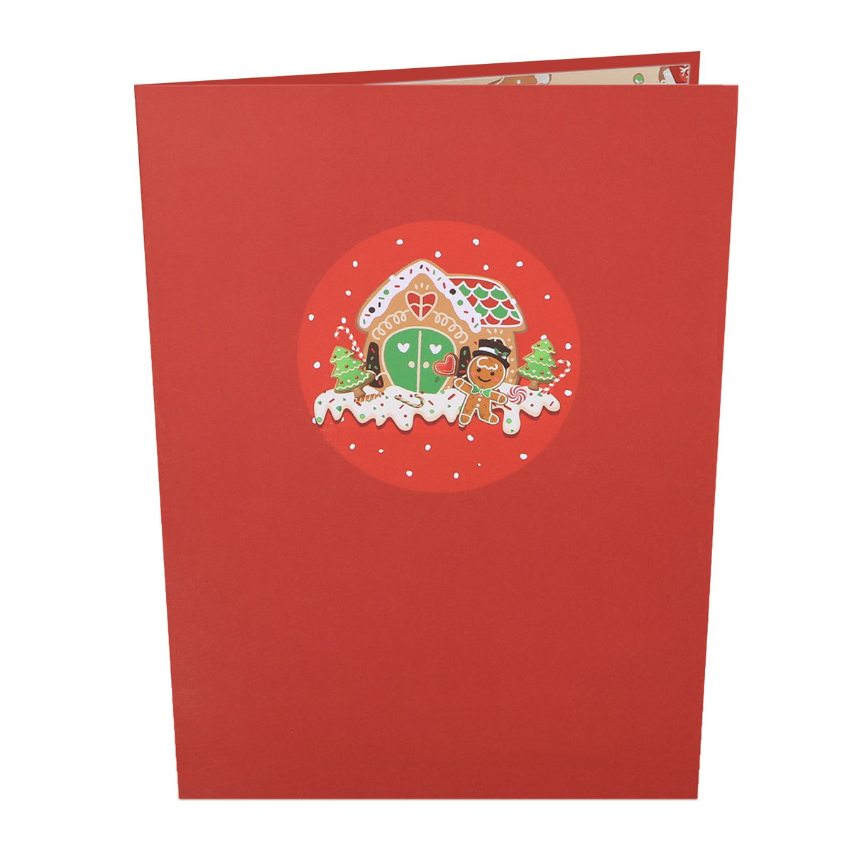 Gingerbread Man Basket 3D Pop Up Card