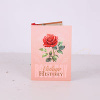 Red White Rose Fresh Flowers Flower Vase 3D Pop Up Card