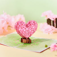 Cherry Blossom Heart Greeting Card