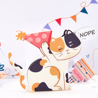 Nobody Cares Cat Birthday Greeting Card