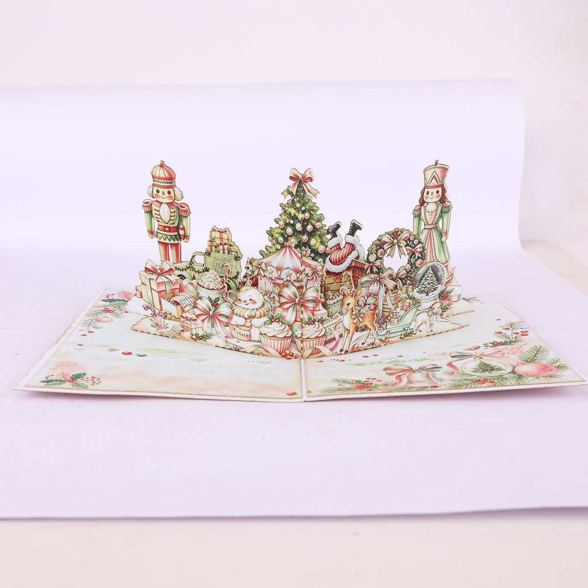 Pink Cute Christmas 3D Pop Up Card