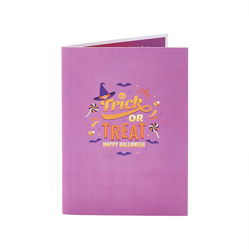 Halloween Pumpkin Crescent Moon Greeting Card