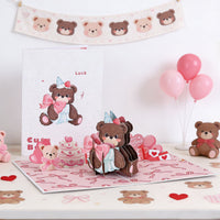 Teddy Bear Birthday 3D Pop Up Card