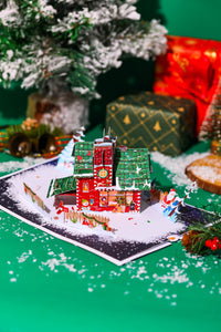 Christmas House 3D Pop Up Card