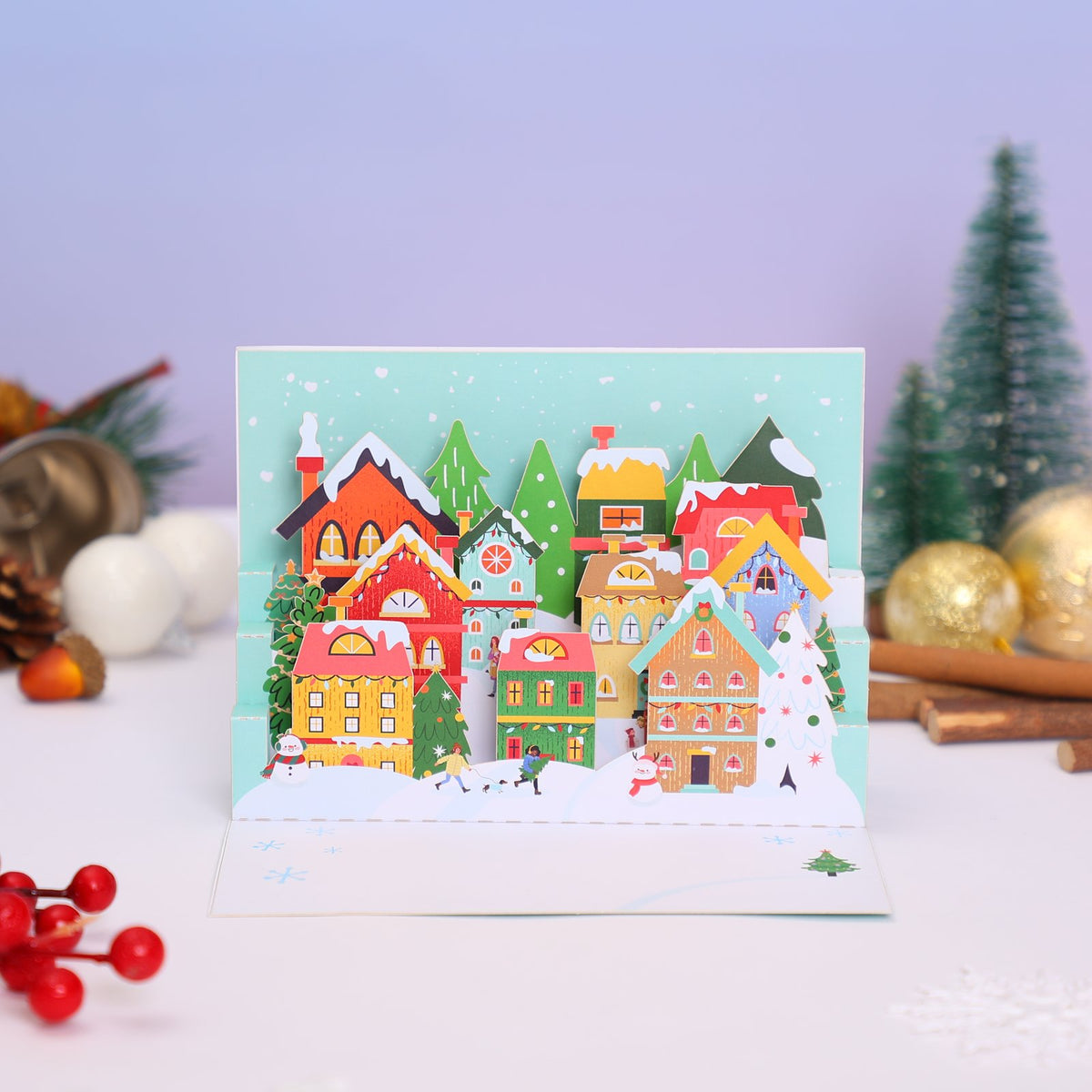 Christmas Village 3D Pop Up Card