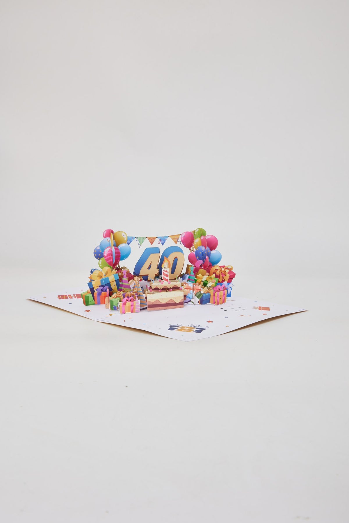40th Birthday Light Music 3D Pop Up Card