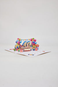 40th Birthday Light Music 3D Pop Up Card
