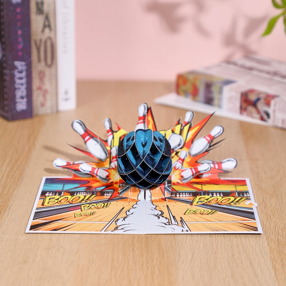 Bowling Strike 3D Pop Up Card