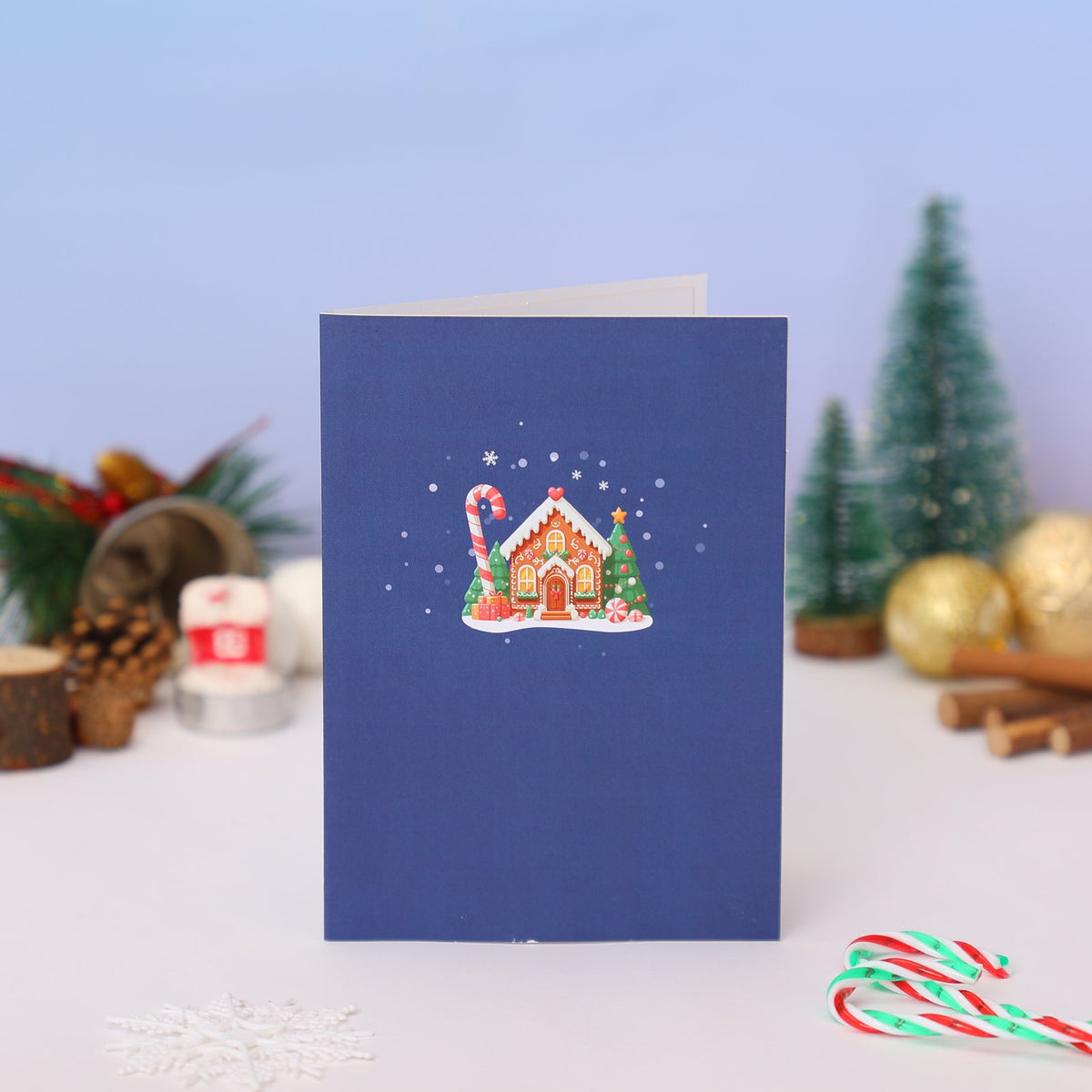 Gingerbread House Christmas Flip Pop Up Card