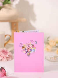 Dahlia Flower Vase 3D Pop Up Card
