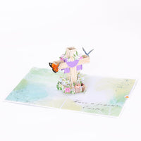 Easter Floral Flip Pop Up Card