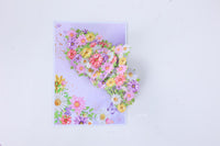 Mixed Color Cosmos Floral Branch Greeting Card