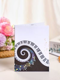 Piano Swirl Flip Pop Up Card