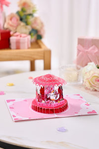 Valentine's Day Spinning Cat 3D Pop Up Card