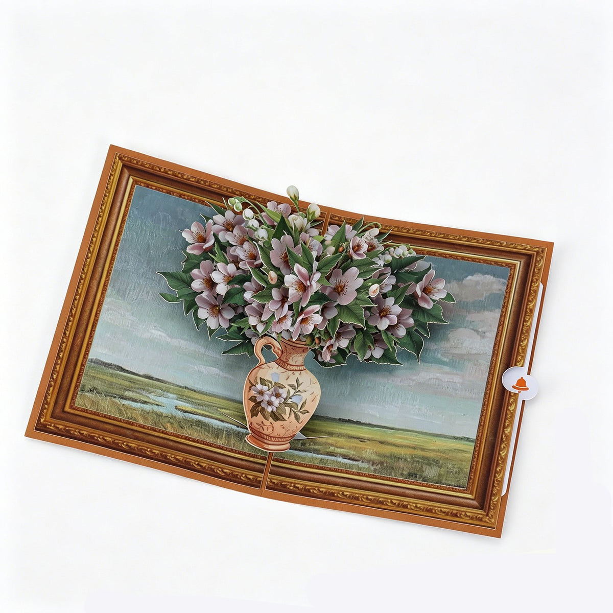 Vintage Lily Of The Valley Flower Vase 3D Pop Up Card