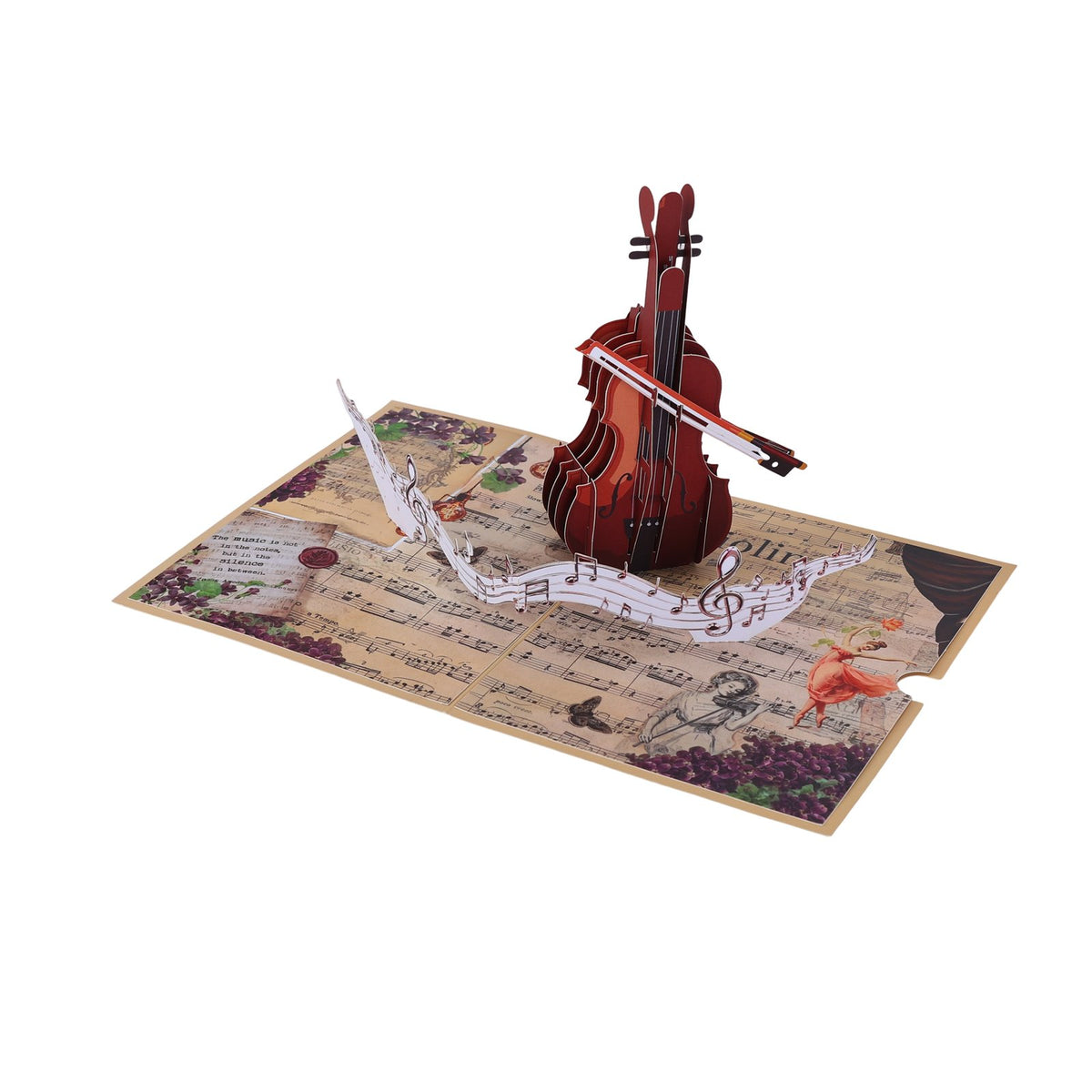Violin 180° 3D Pop Up Card