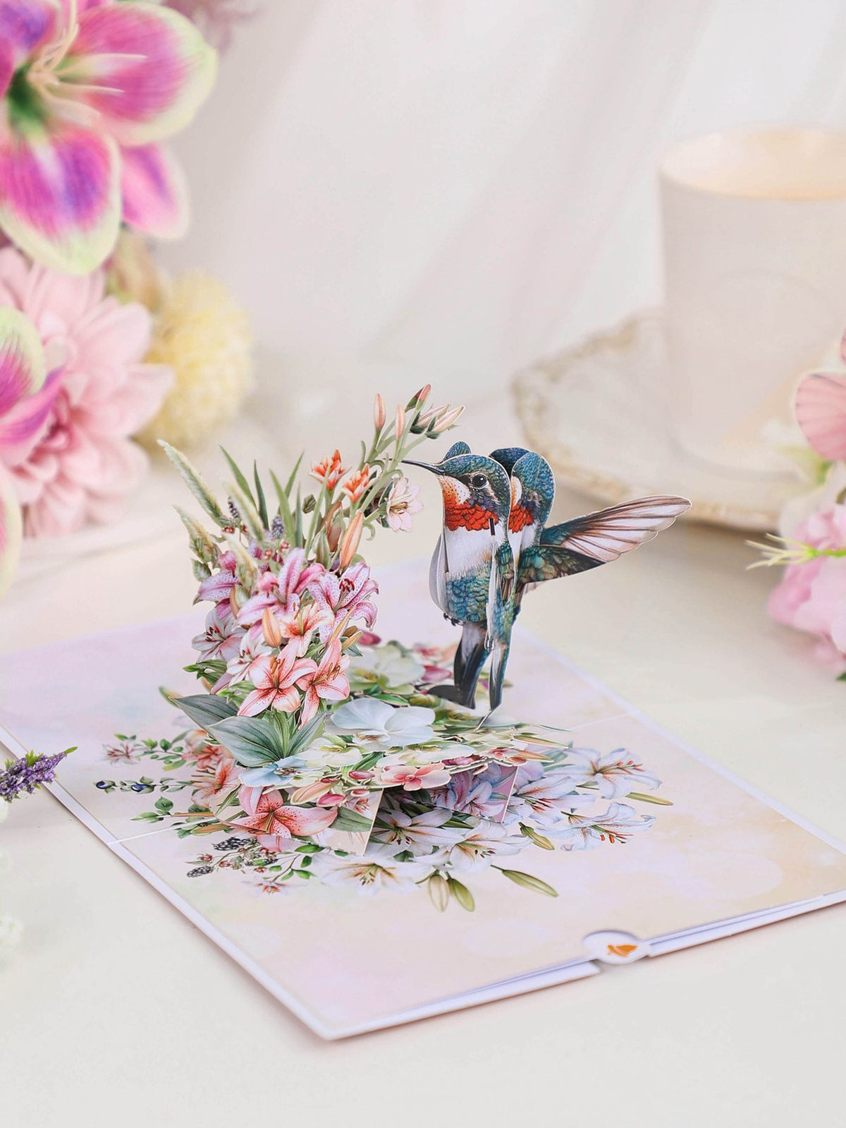 Hummingbird Lily Greeting Card