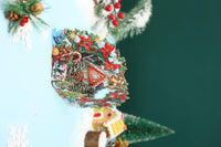Christmas Floral Wreath Arch Card