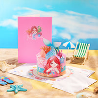 Little Mermaid Cake 3D Pop Up Card