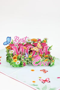 Best Mom Ever Butterfly Greeting Card