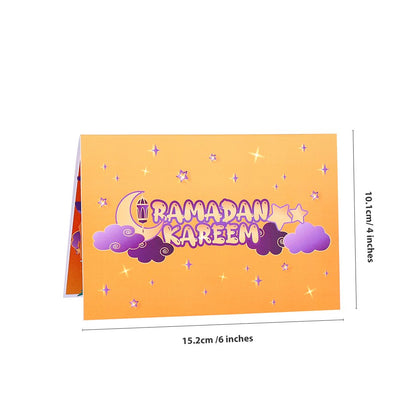 Purple Ramadan 90° 3D Pop Up Card