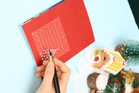 Red Christmas Snowy Night Flip Pop Up Card