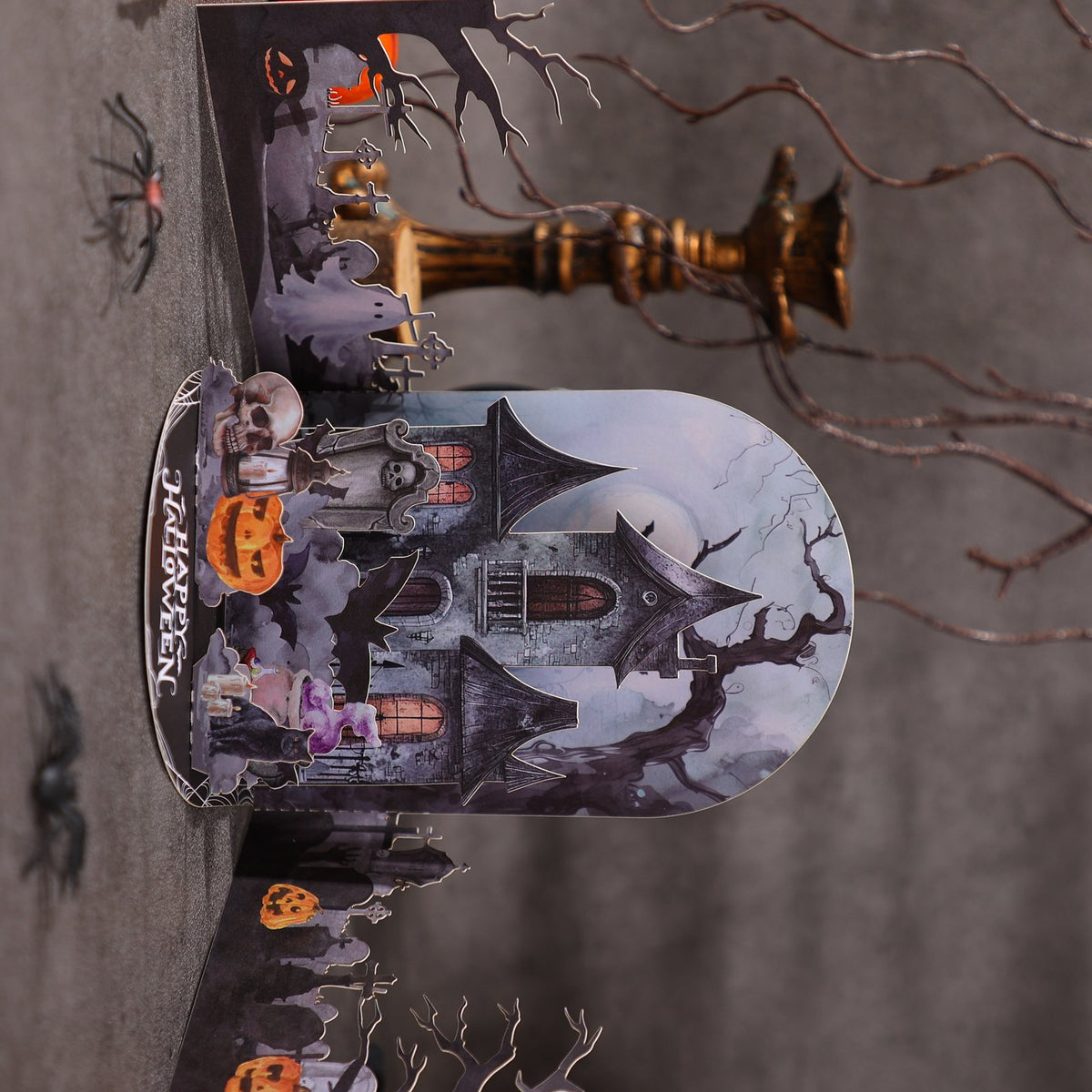 Halloween Haunted House Flip Pop Up Card