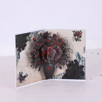 Gothic Red Rose Vase Greeting Card