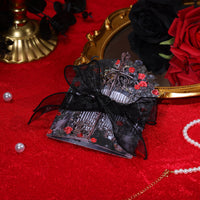 Black Rose Ribbon Double Door Pop Up Card