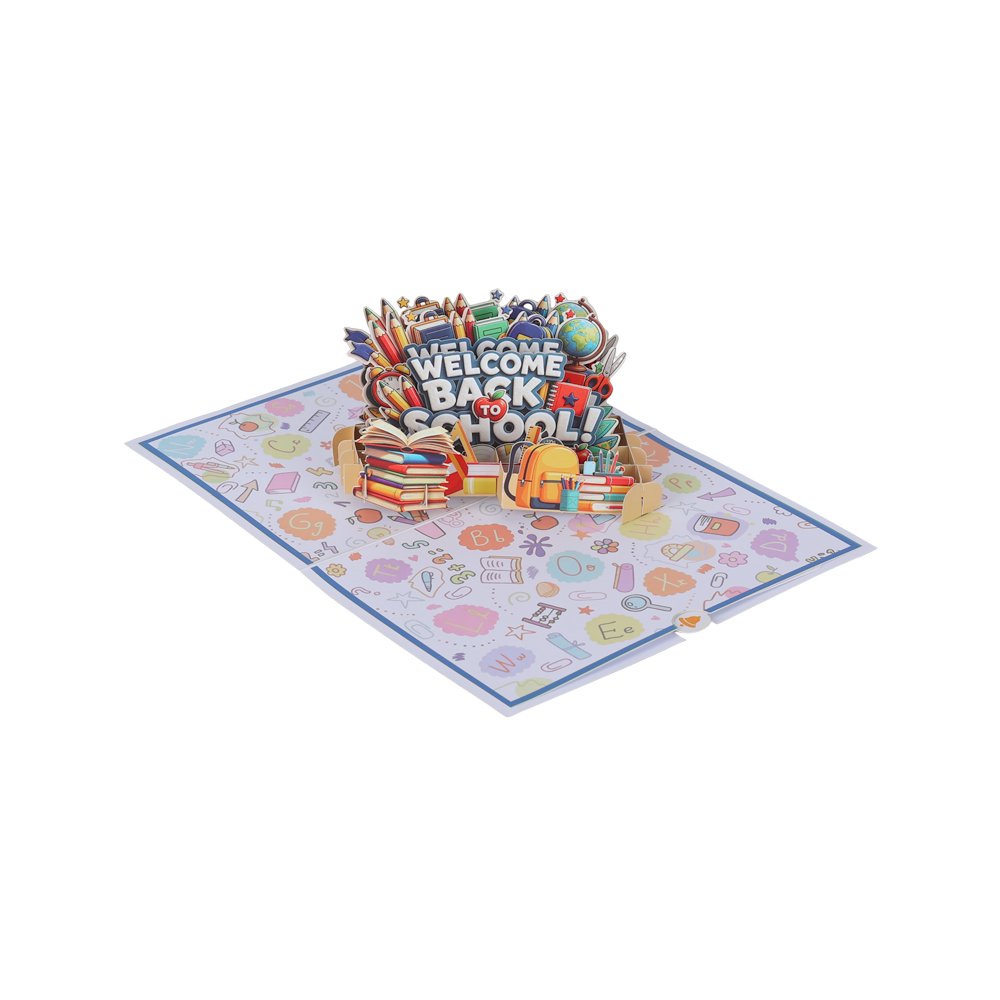 Back To School 180° 3D Pop Up Card