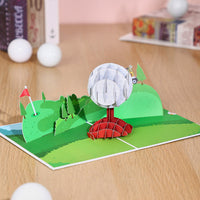 Golf Course 3D Pop Up Greeting Card