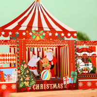 Christmas Circus Theater 3D Pop Up Card