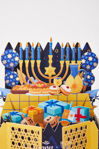 Hanukkah Double Door 3D Pop Up Card