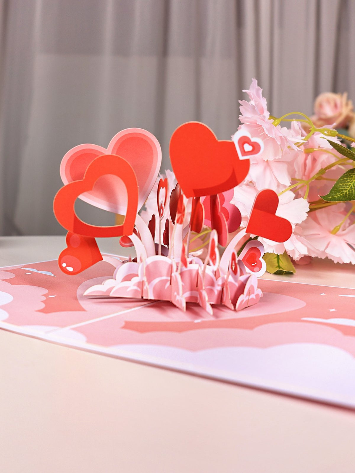 Valentine's Day Exploding Hearts Greeting Card