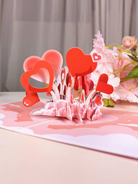Valentine's Day Exploding Hearts Greeting Card