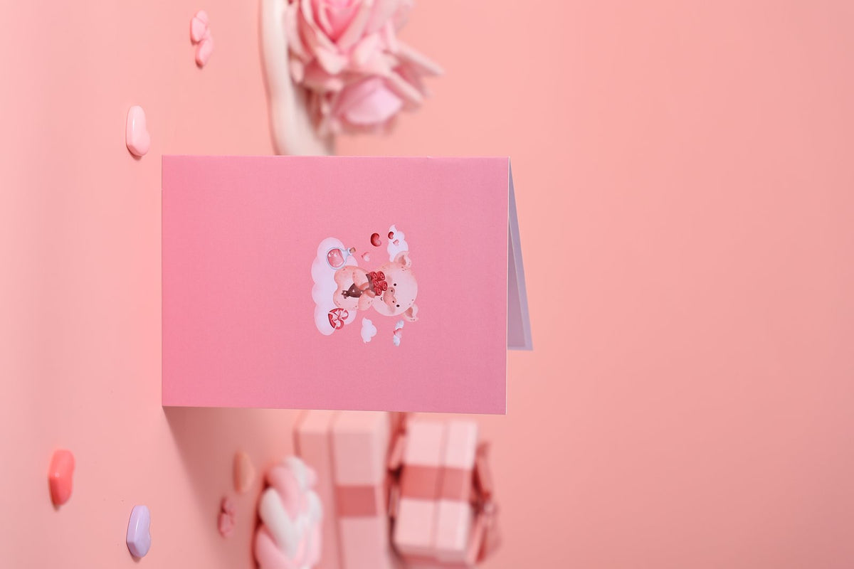 Valentine's Day Pig Hot Air Balloon 3D Pop Up Card
