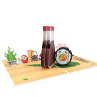 Sushi Soy Sauce 3D Pop Up Card