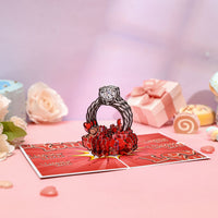 Valentine's Day Diamond Ring Gift Pop Up Card