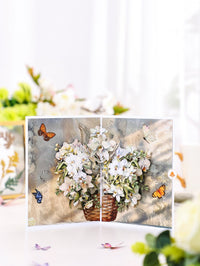 White Orchid Bonsai 3D Pop Up Card