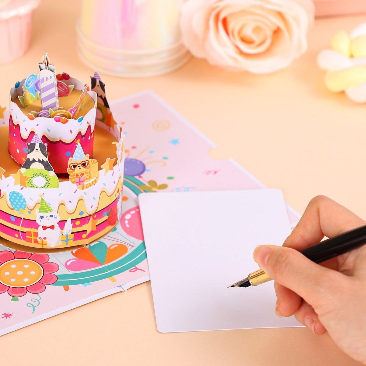 Cat Cake 3D Pop Up Card