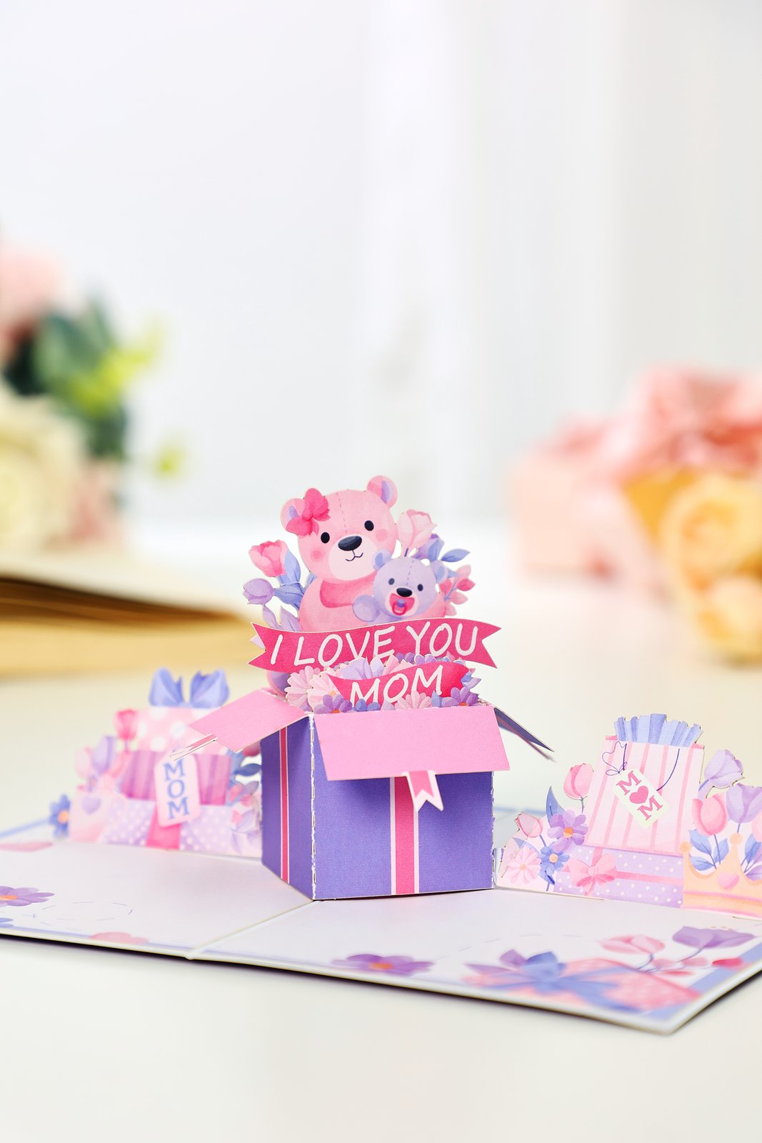 Mother's Day Bear 3D Pop Up Card